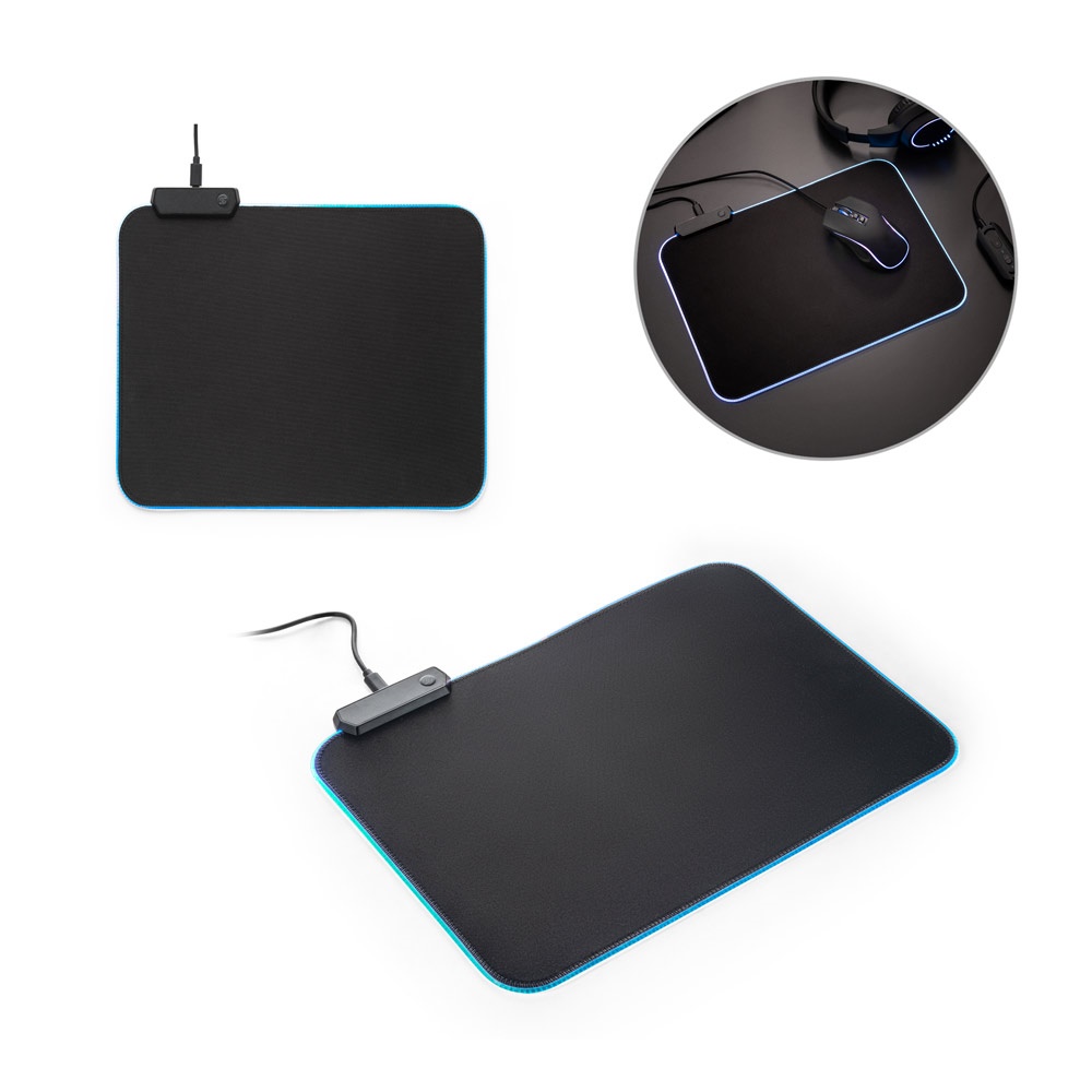 Mouse pad para jogos em poliéster com base antiderrapante em borracha personalizado com a logo da empresa