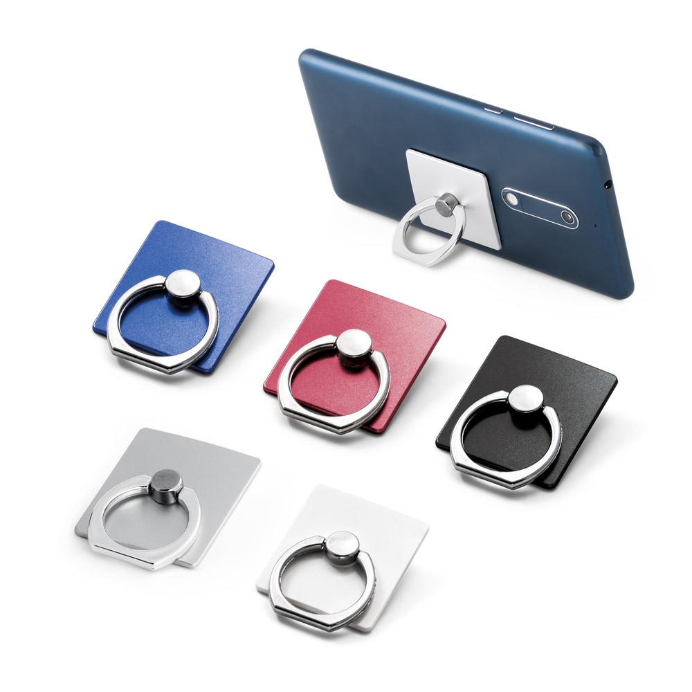 Suporte para celular em ABS personalizado com a logo da empresa