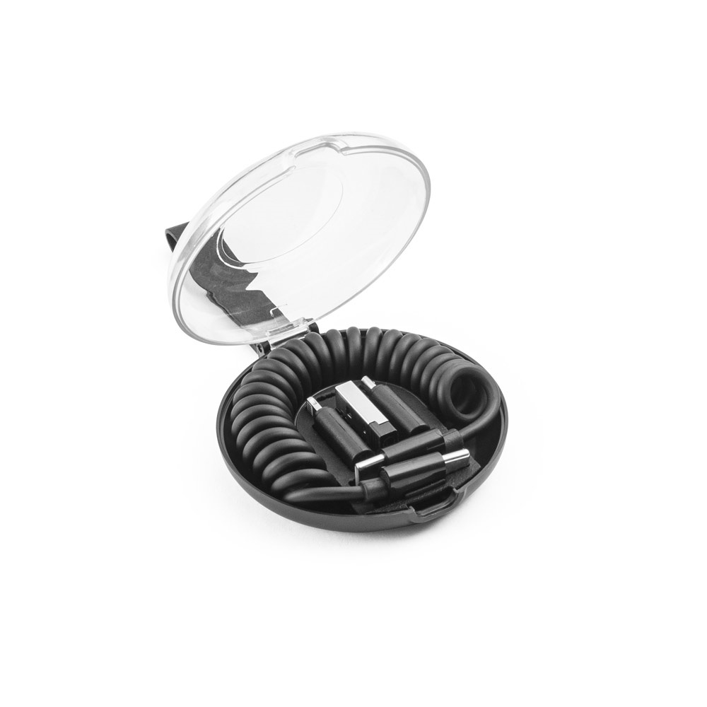 Conjunto composto por cabo espiral com carregamento super-rápido e adaptadores, foto 3