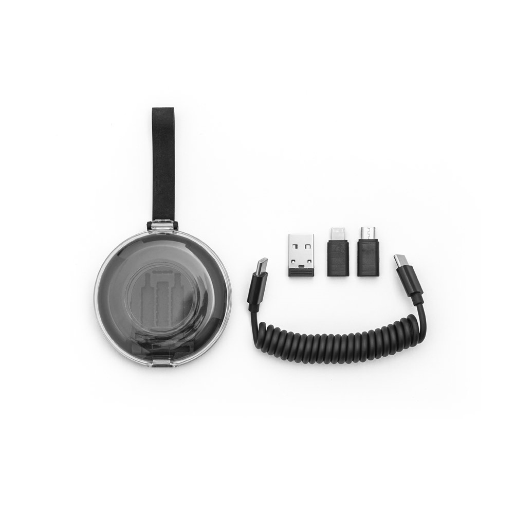 Conjunto composto por cabo espiral com carregamento super-rápido e adaptadores, foto 6