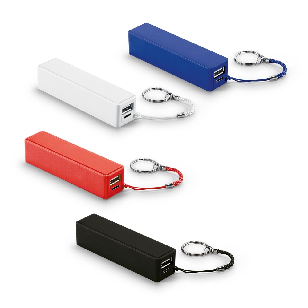 Bateria portátil em ABS (1.200 mAh) personalizada com a logo da empresa