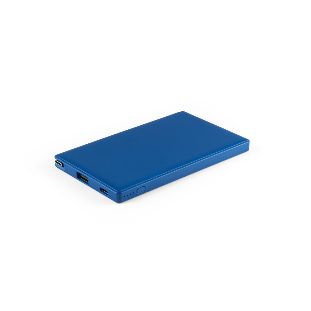 Bateria portátil 4.000 mAh em ABS reciclado com cabo USB-C integrado