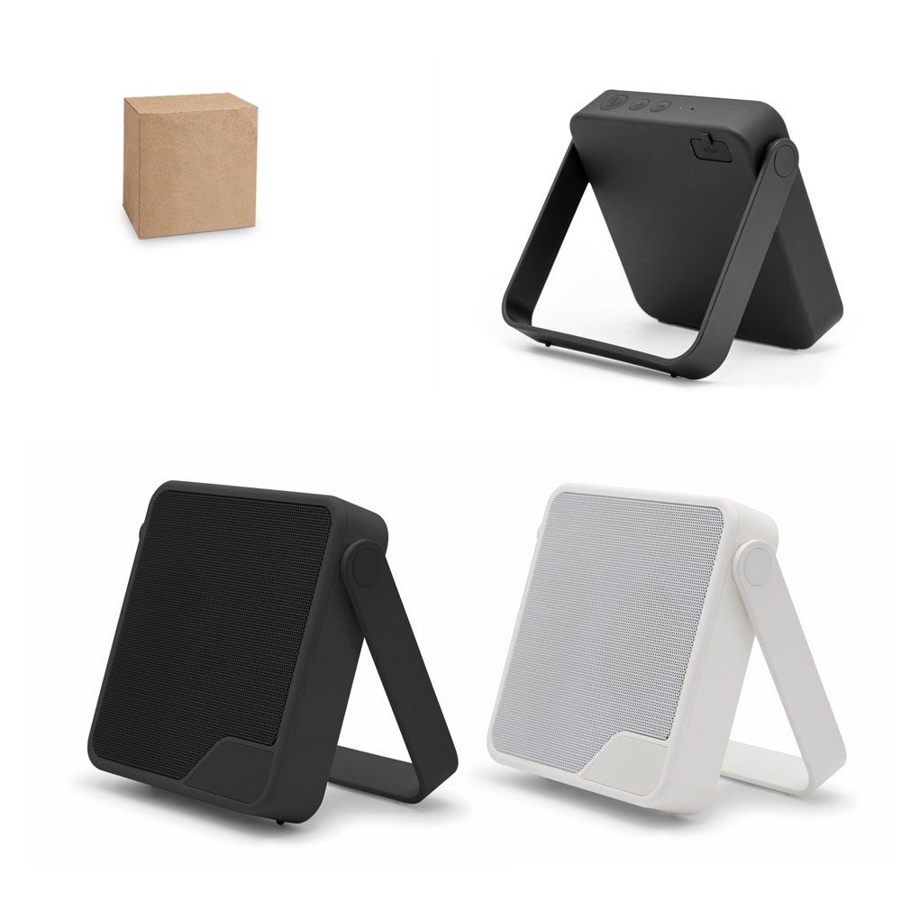 Caixa de som portátil à prova de água IPX7 com autonomia de 11 horas personalizada com a logo da empresa