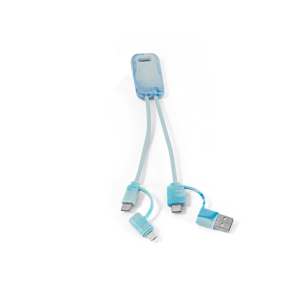 Cabo USB super-rápido 6 em 1 em PET 100% reciclado, foto 3