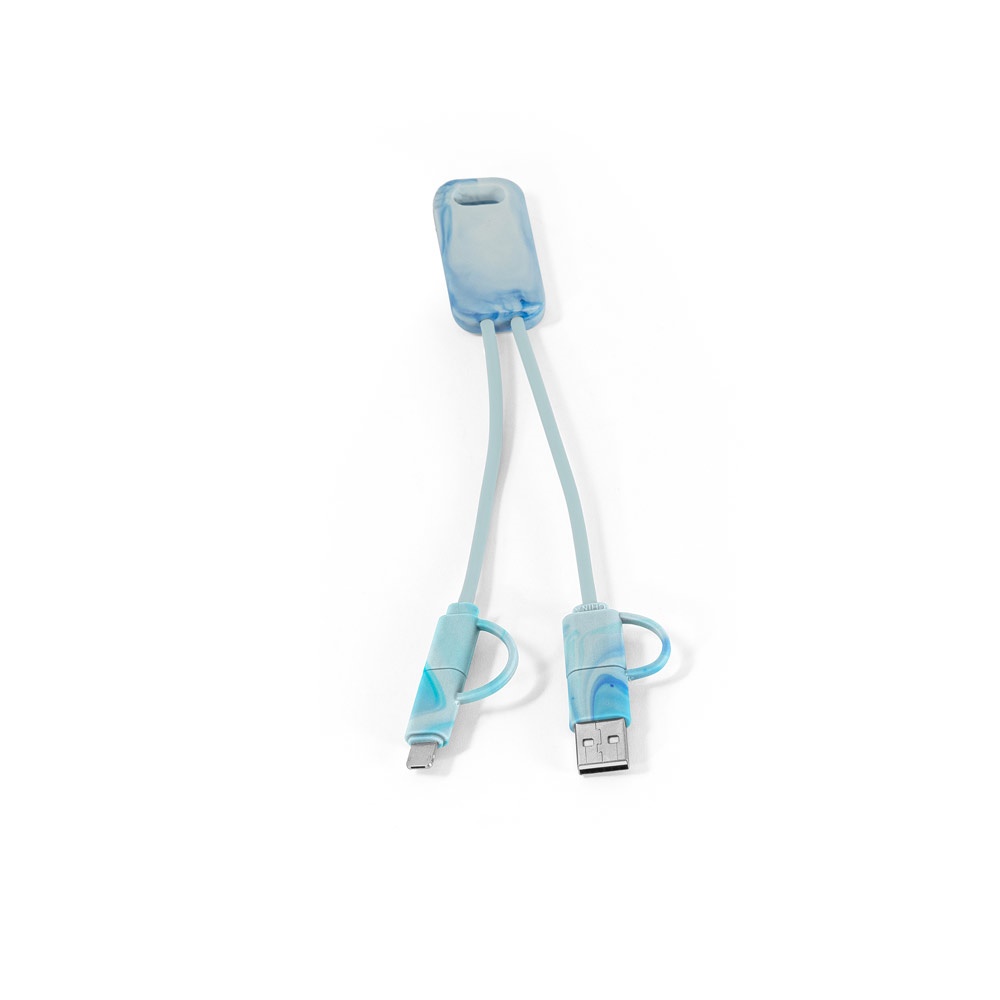Cabo USB super-rápido 6 em 1 em PET 100% reciclado, foto 4