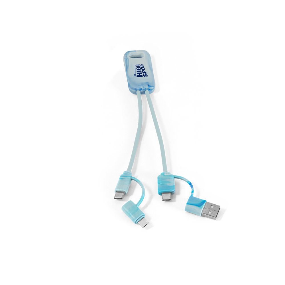 Cabo USB super-rápido 6 em 1 em PET 100% reciclado, foto 6