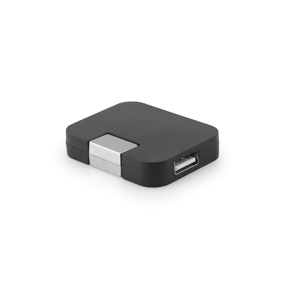 Hub USB 2,0 de plástico com 4 portas