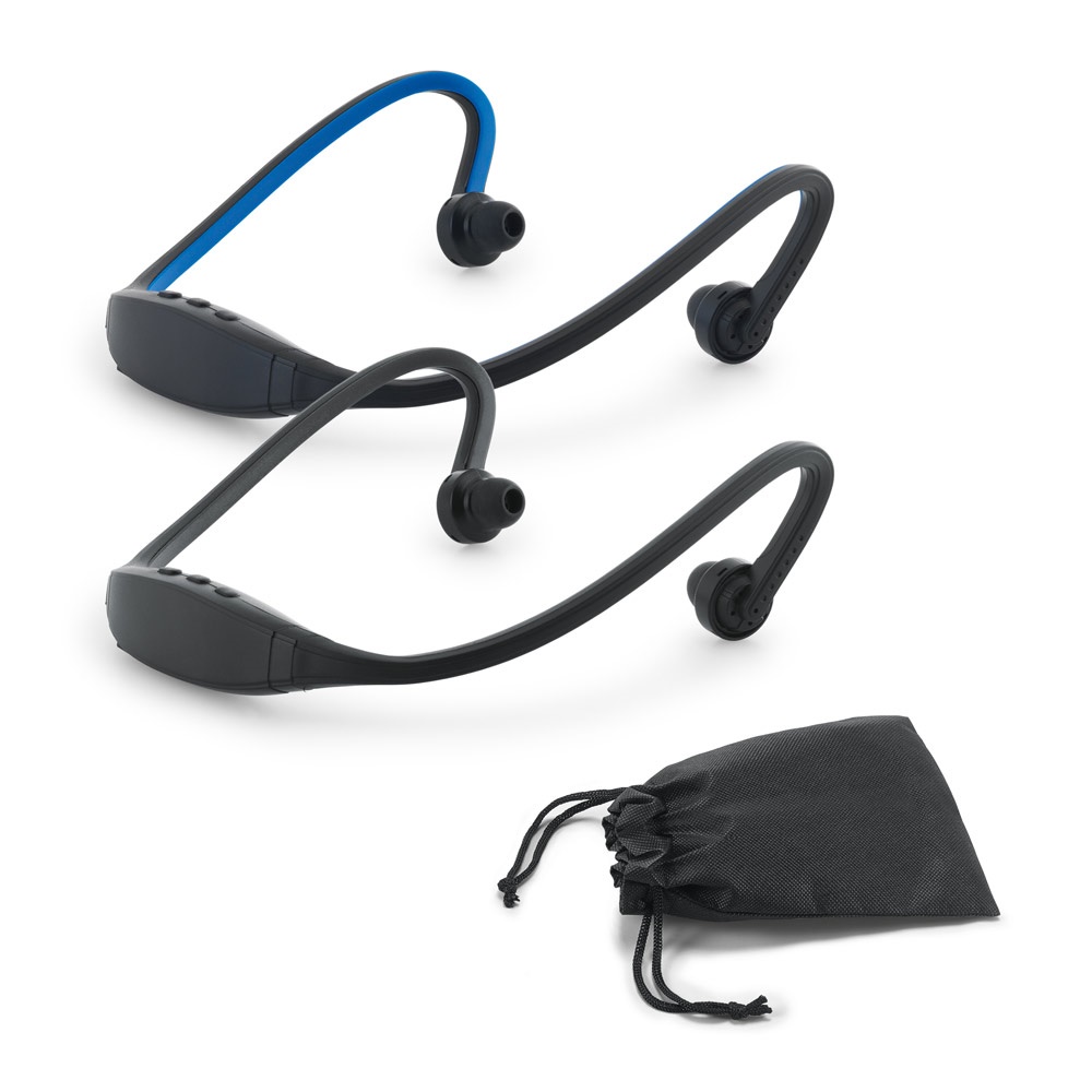 Fone de ouvido desportivos em ABS e silicone personalizado com a logo da empresa