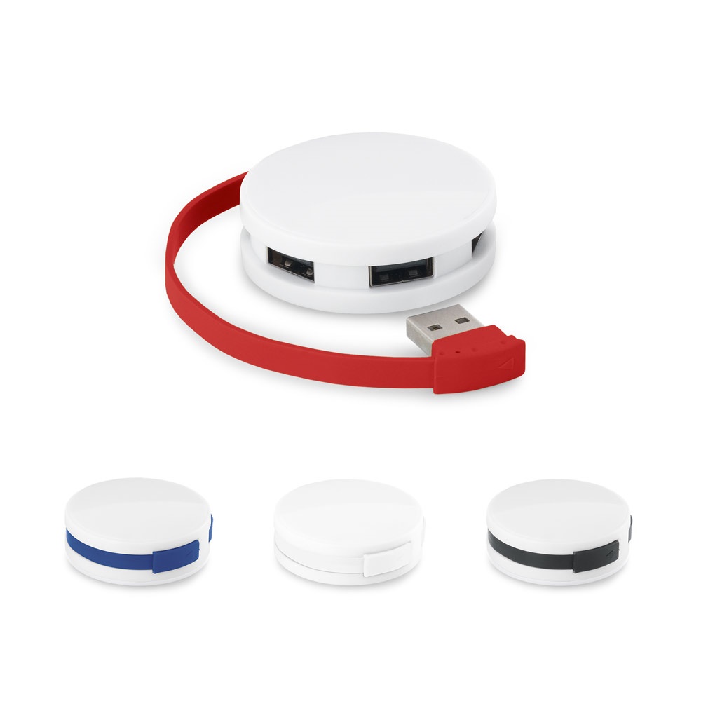 Hub USB 2,0 em ABS com 4 portas