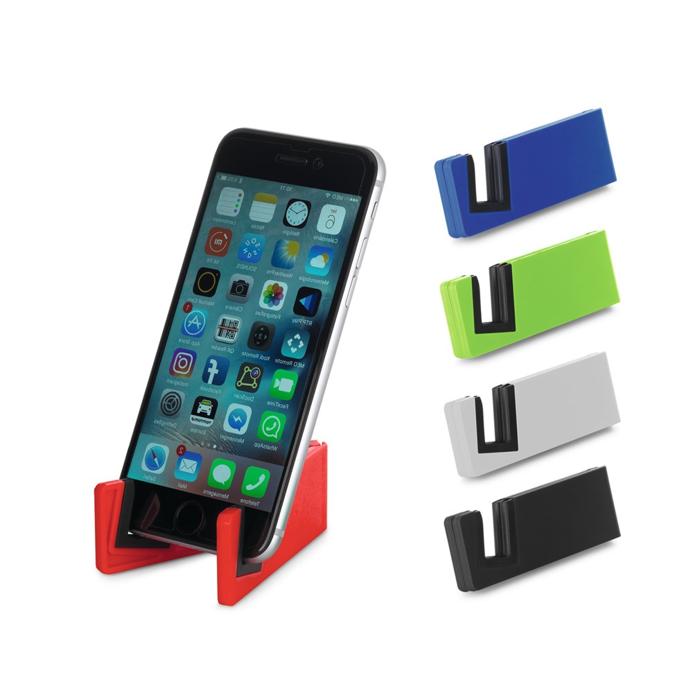 Porta celular em ABS e TPR personalizado com a logo da empresa