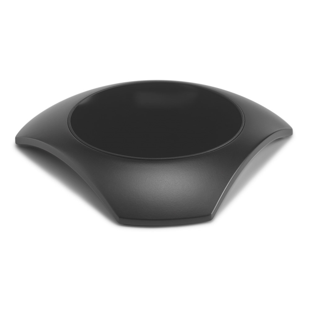 Carregador por indução na cor Preto, personalizado com a logo da empresa
