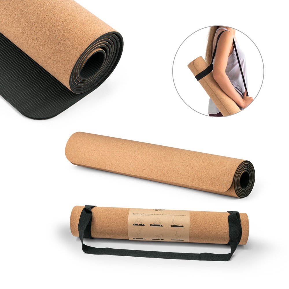 Tapete de exercício para yoga em cortiça e TPE, foto 1