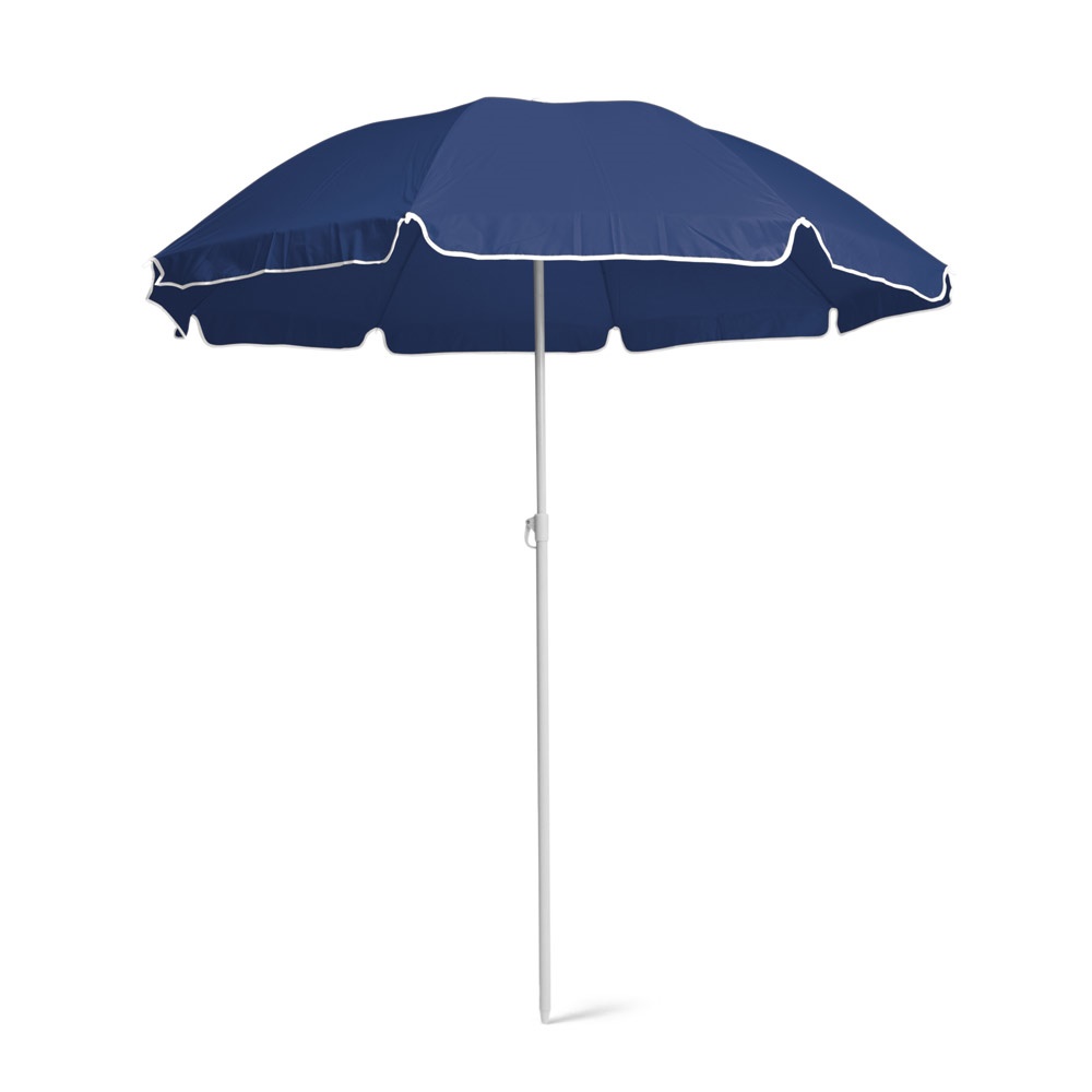 Guarda-sol em poliéster 170T na cor Azul, personalizado com a logo da empresa