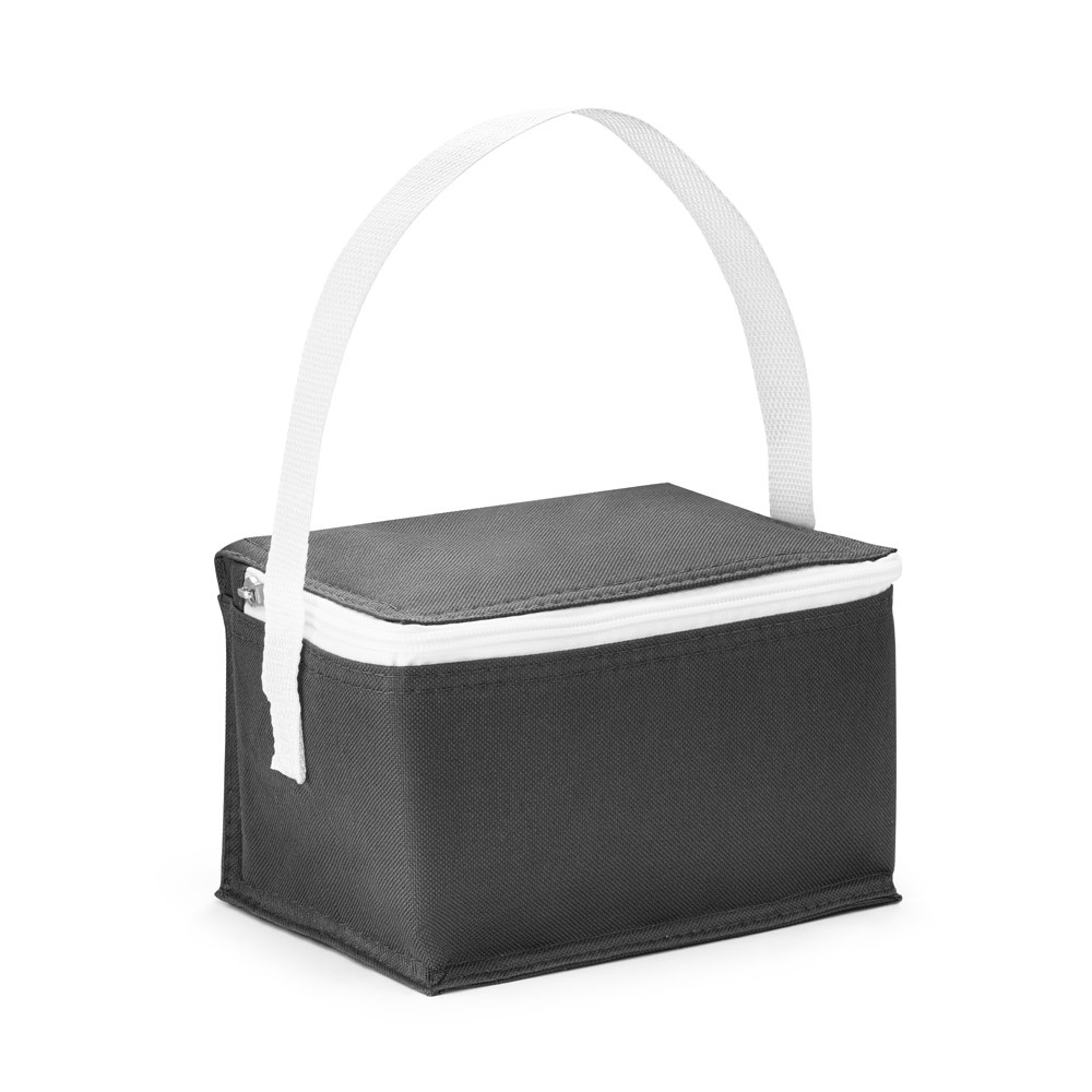 Bolsa térmica em 600D 3 litros na cor Preto, personalizada com a logo da empresa