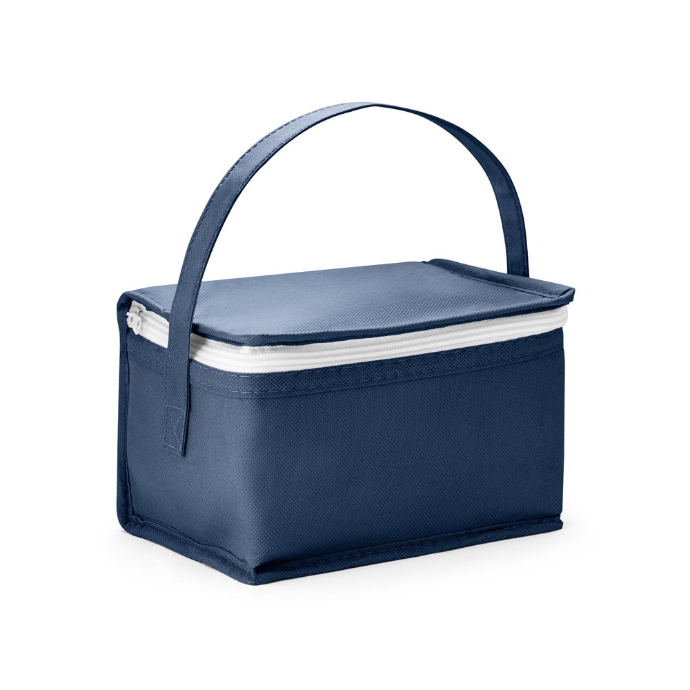 Bolsa térmica em non-woven (80 g/m²) 3 litros personalizada com a logo da empresa, na cor azul