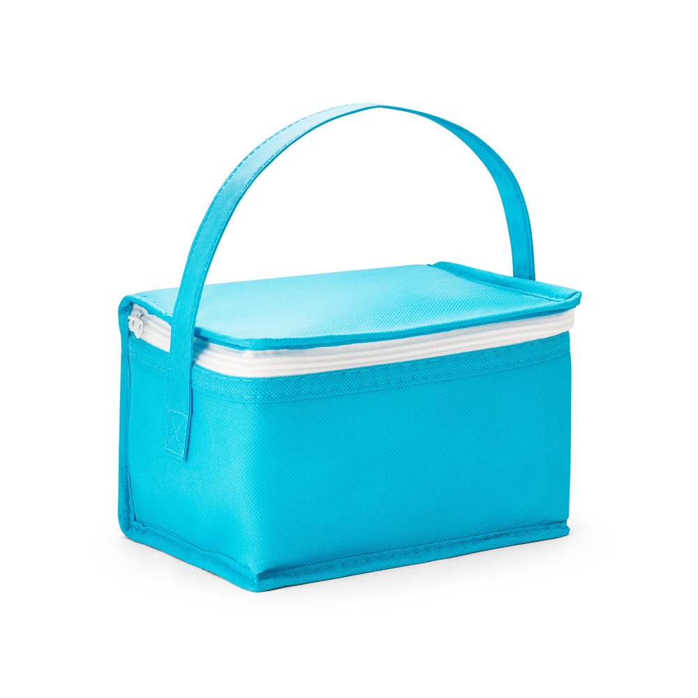 Bolsa térmica em non-woven (80 g/m²) 3 litros personalizada com a logo da empresa, na cor azul claro