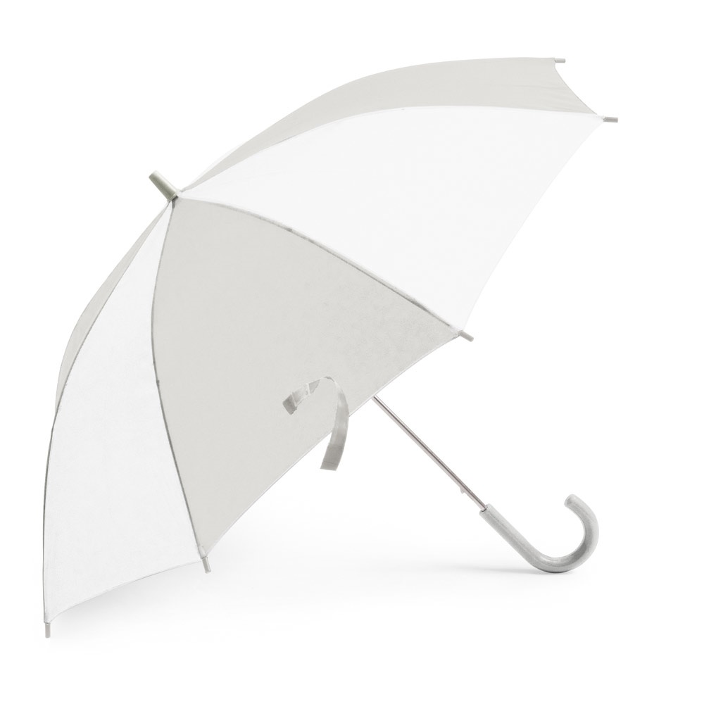 Guarda-chuva para criança em poliéster 190T na cor Cinza claro, personalizado com a logo da empresa