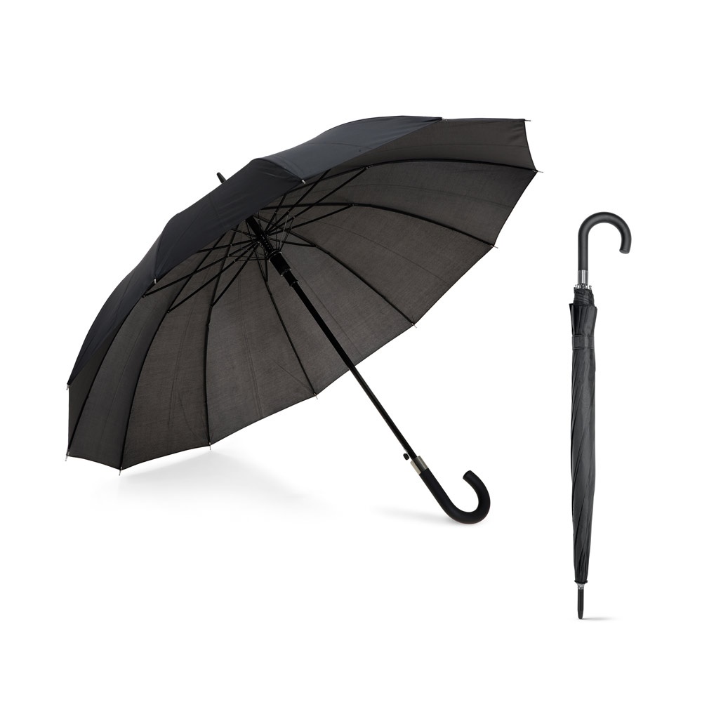 Guarda-chuva de 12 varetas em poliéster 190T com abertura automática personalizado com a logo da empresa