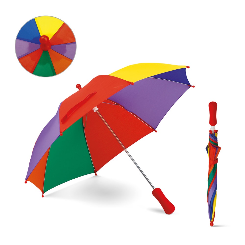 Guarda-chuva para criança em poliéster personalizado com a logo da empresa