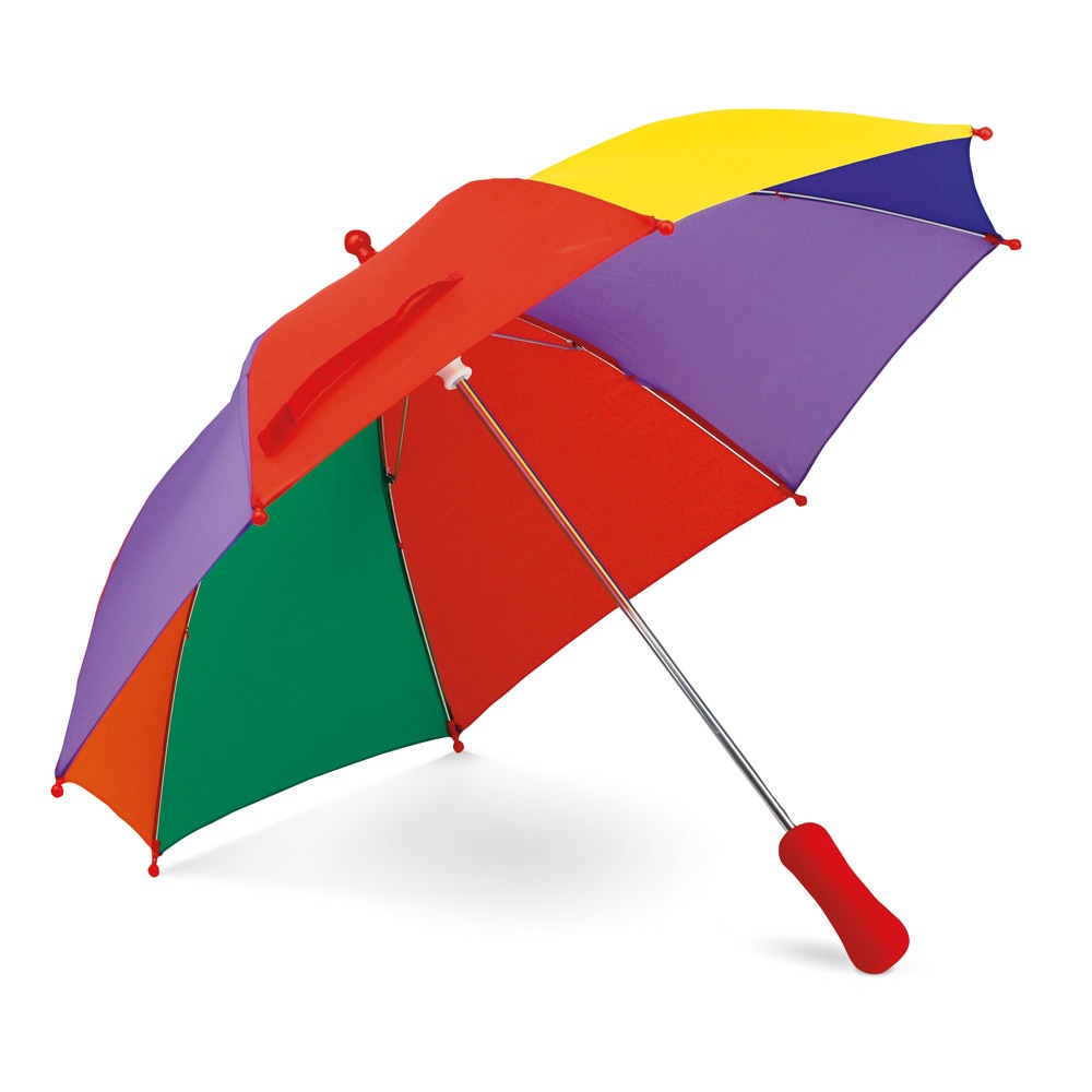 Guarda-chuva para criança em poliéster na cor Sortido, personalizado com a logo da empresa