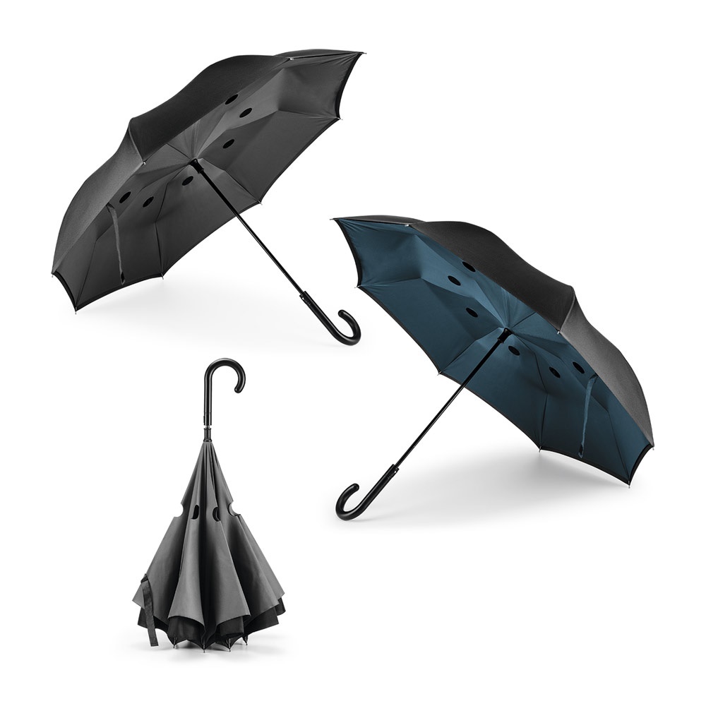 Guarda-chuva, reversível, em poliéster pongee 190T personalizado com a logo da empresa