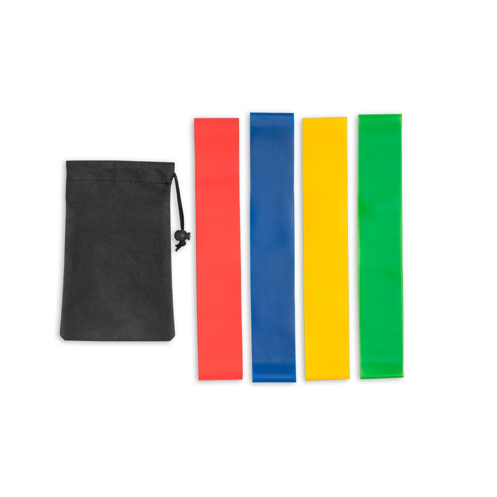 Conjunto de 4 bandas elásticas de ginástica com bolsa de non-woven, foto 3