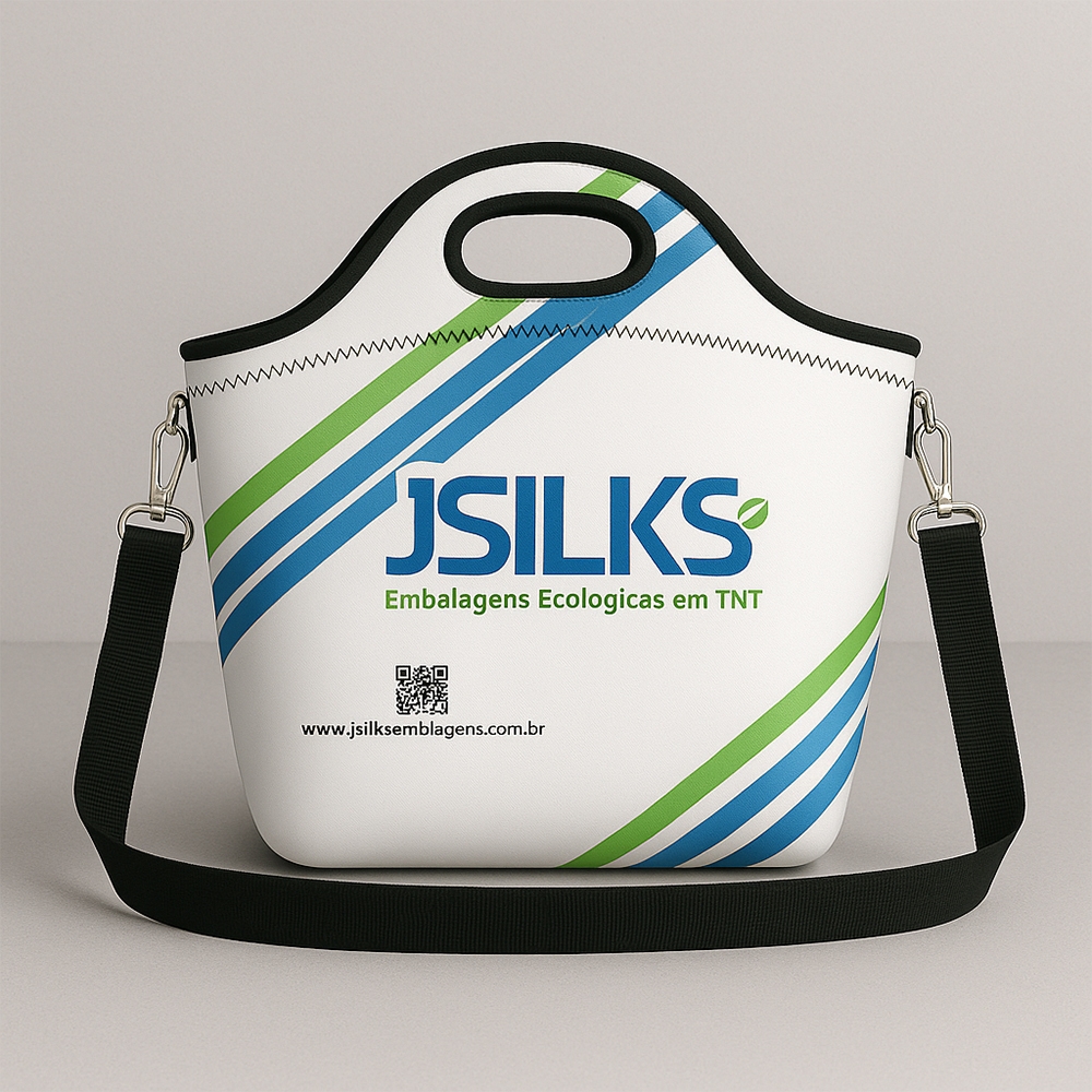 Bolsa Lancheira Plus personalizada com a logo da empresa