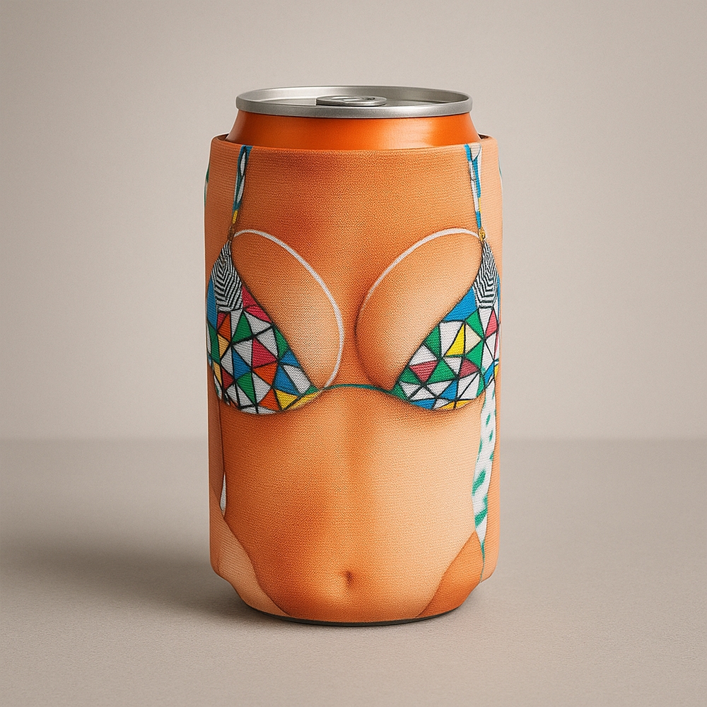 Porta Latas Sensuais personalizado com a logo da empresa