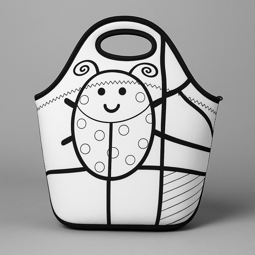 Lancheira em Neoprene para Colorir personalizada com a logo da empresa