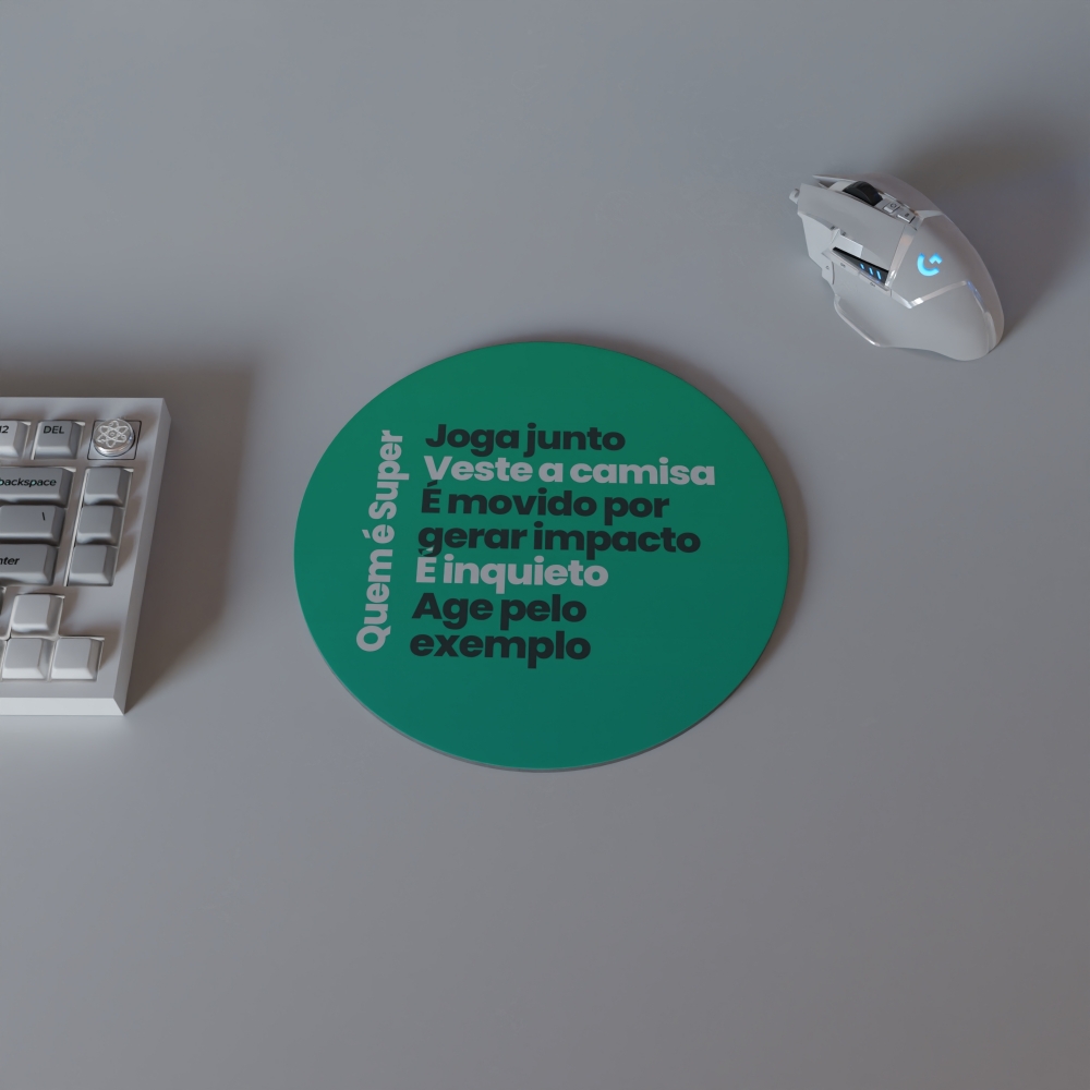 Mouse Pad Redondo personalizado com a logo da empresa