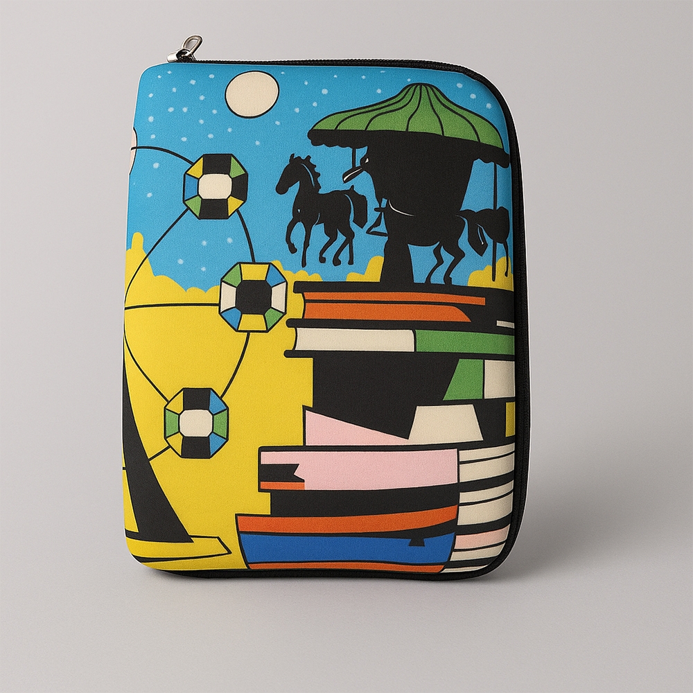 Capa de Livro em Neoprene personalizada com a logo da empresa