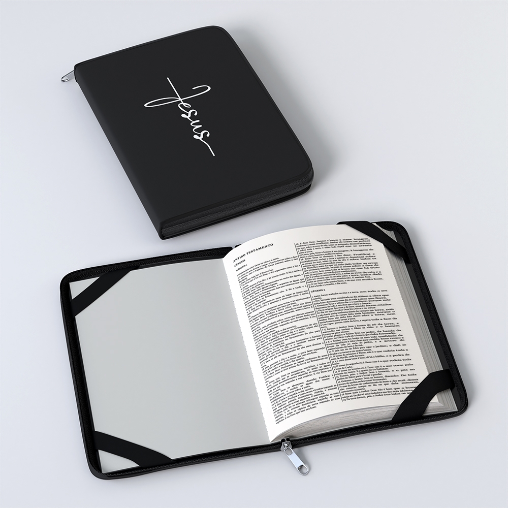 Capa para Bíblia em Neoprene personalizada com a logo da empresa