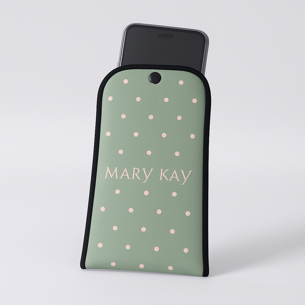 Porta Celular com Botão personalizado com a logo da empresa