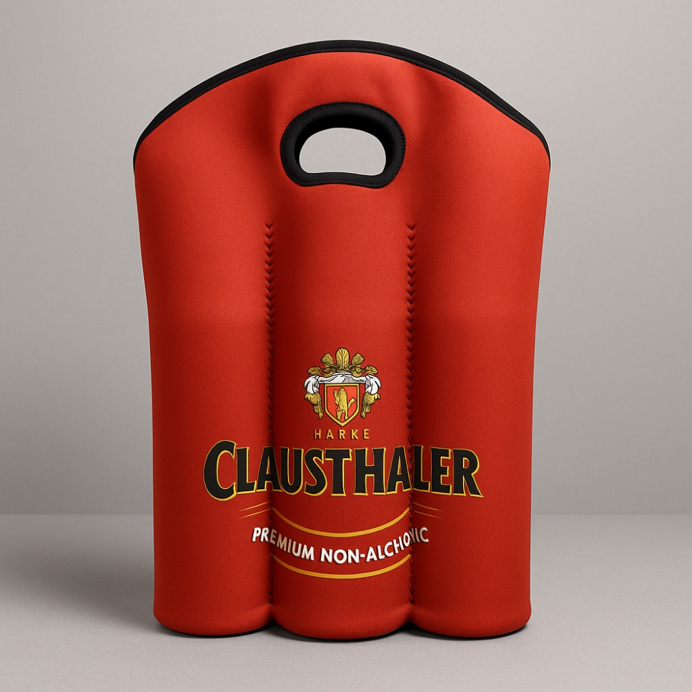 Porta Vinho Triplo personalizado com a logo da empresa