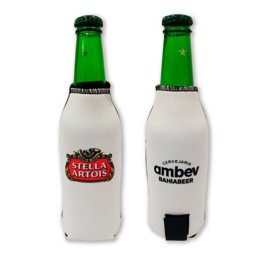 Porta Long Neck Com Velcro personalizado com a logo da empresa