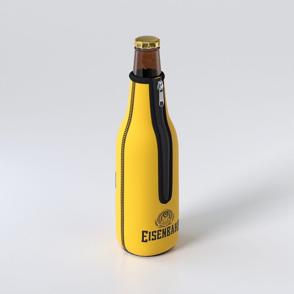 Porta Long Neck com Zíper personalizado com a logo da empresa