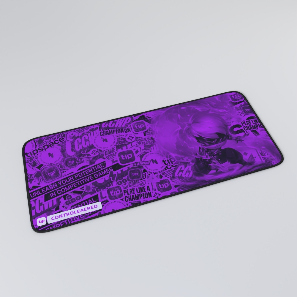 Mouse Pad Gamer 90cm x 40cm personalizado com a logo da empresa