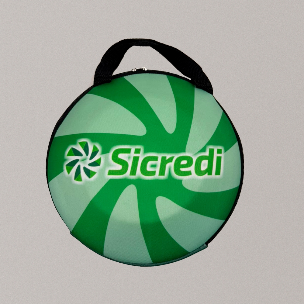 Porta Prato em Neoprene personalizado com a logo da empresa