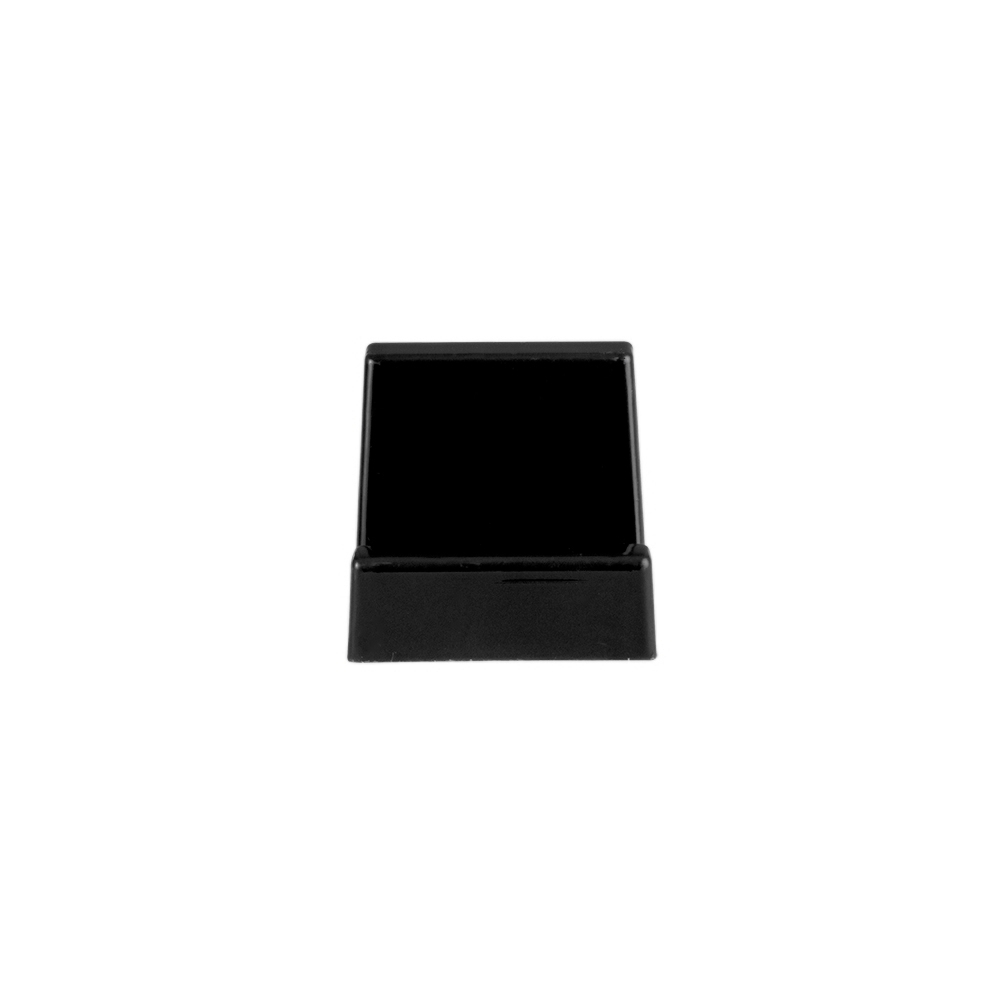 Suporte para celular em acrílico opaco na cor Preto, personalizado com a logo da empresa