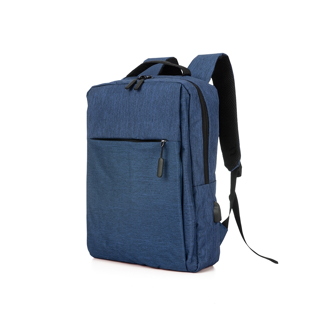 Mochila de nylon USB 20 litros com 3 compartimentos e divisórias personalizada com a logo da empresa