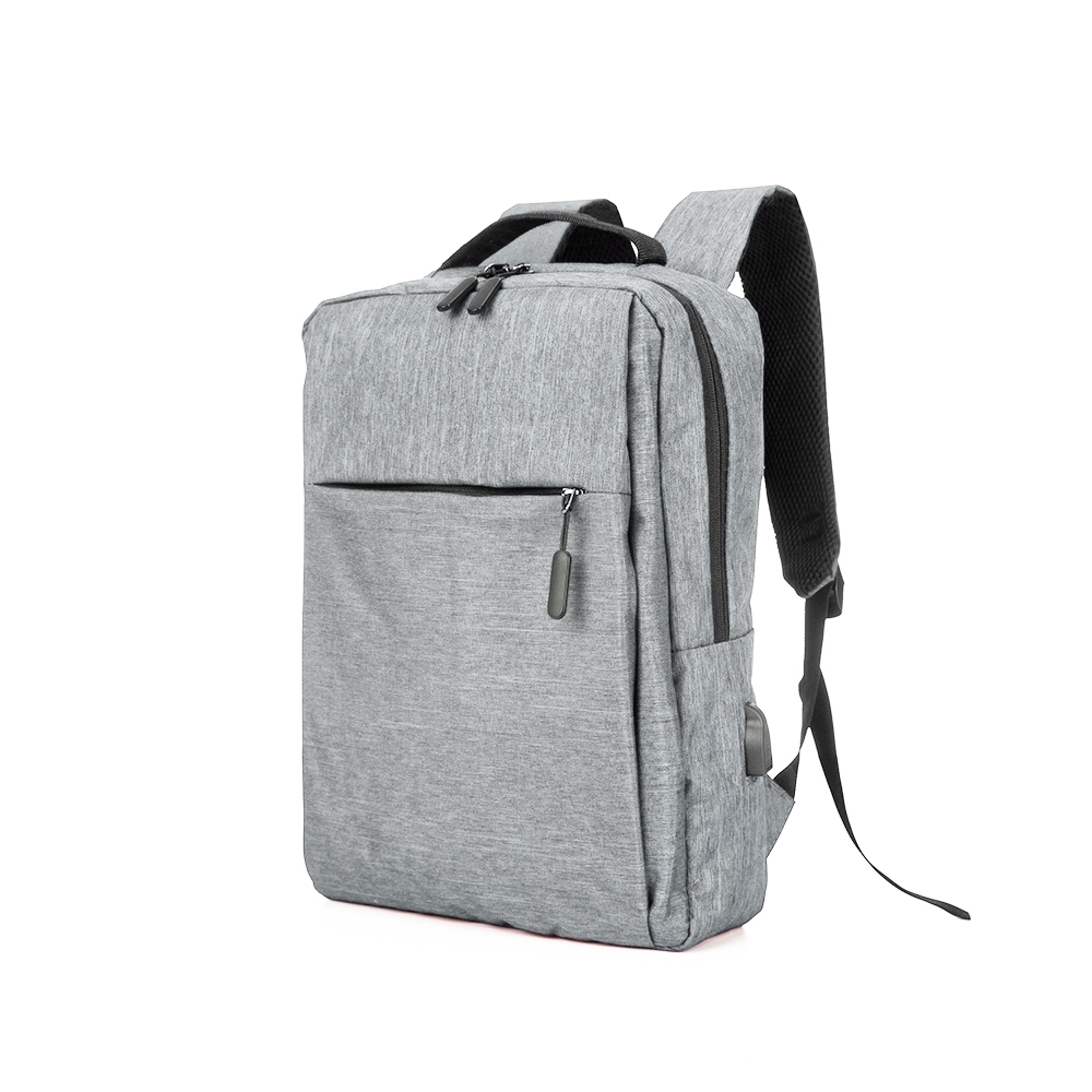 Mochila de nylon USB 20 litros com 3 compartimentos e divisórias