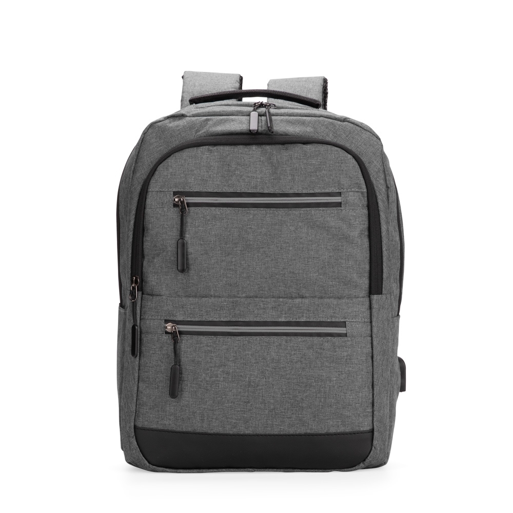 Mochila oxford 18 litros impermeável para notebook na cor Cinza, personalizada com a logo da empresa