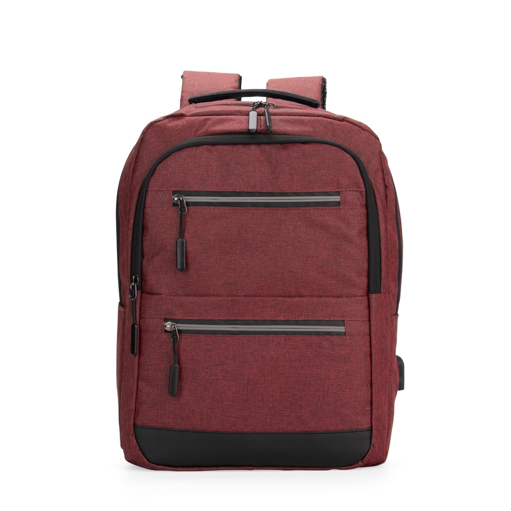 Mochila oxford 18 litros impermeável para notebook personalizada com a logo da empresa, na cor vermelho