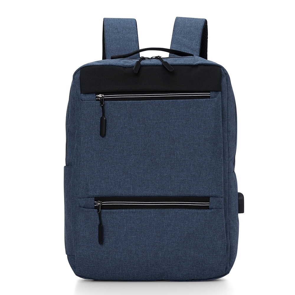 Mochila de nylon USB 20 litros impermeável com 3 compartimentos personalizada com a logo da empresa