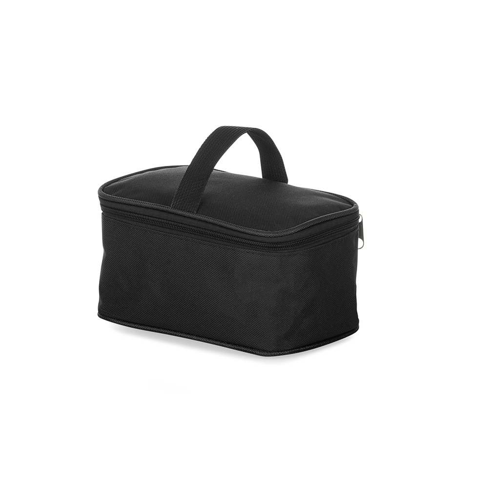 Bolsa térmica 3 litros de nylon na cor Preto, personalizada com a logo da empresa