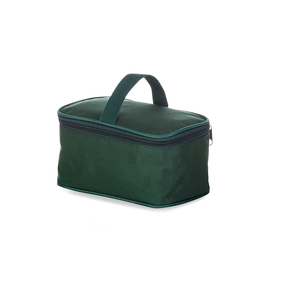 Bolsa térmica 3 litros de nylon personalizada com a logo da empresa, na cor verde