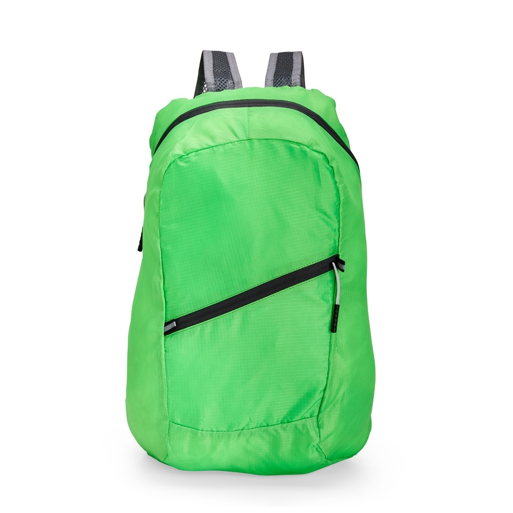 Mochila dobrável poliéster 16 litros impermeável com bolso frontal