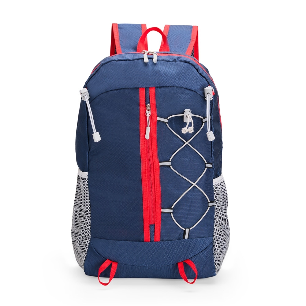 Mochila dobrável poliéster 23 litros impermeável com divisórias personalizada com a logo da empresa