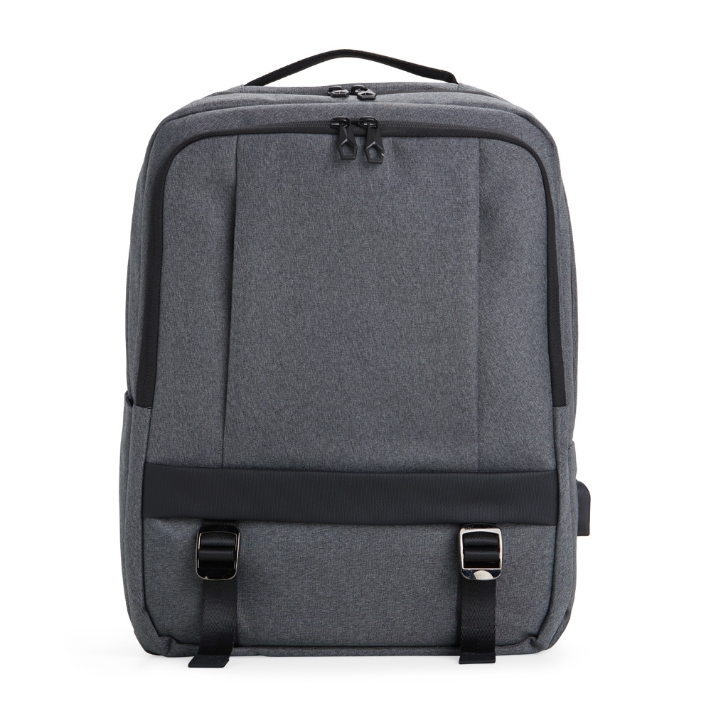Mochila de nylon 20 litros para notebook com 3 compartimentos e USB