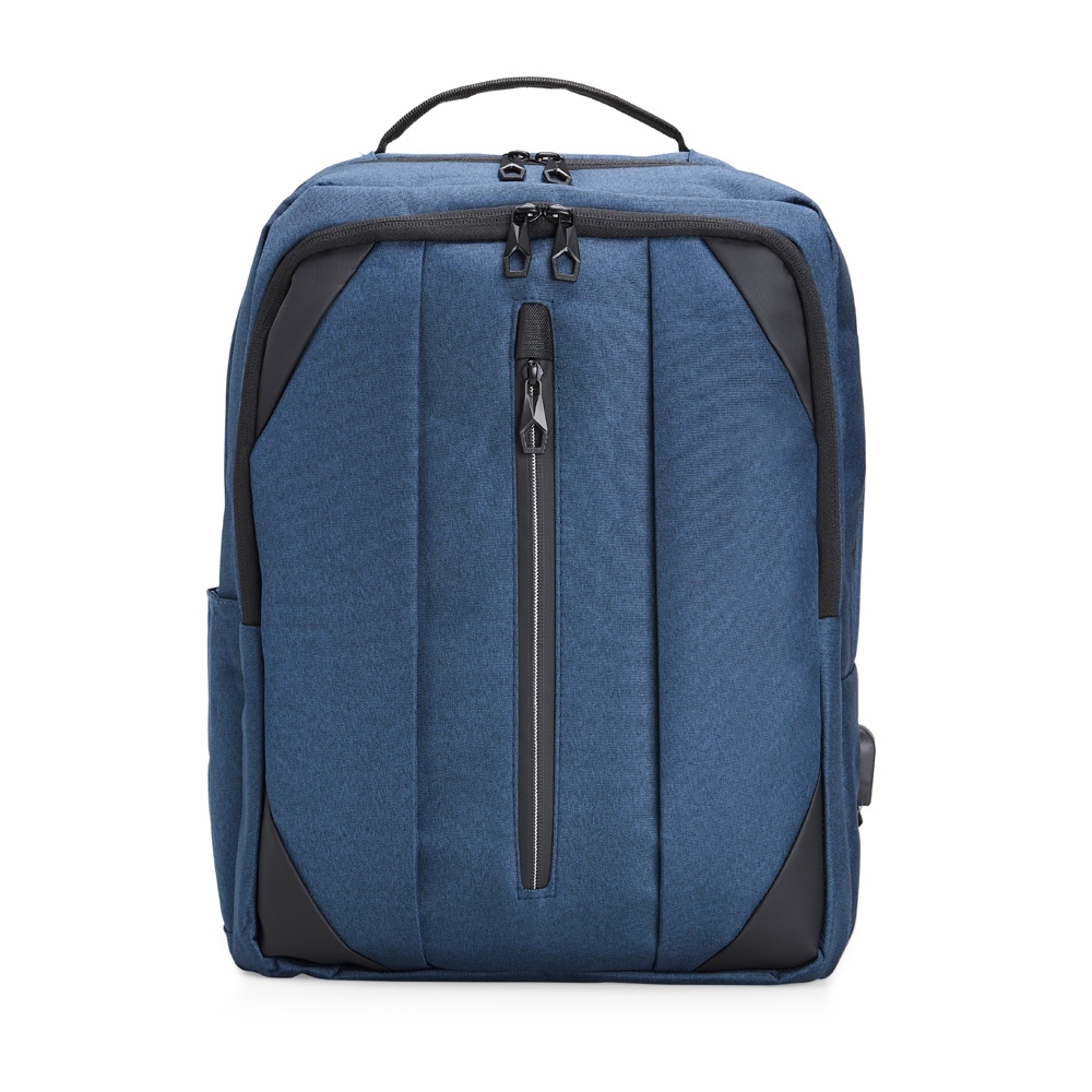 Mochila de nylon 24 litros para notebook com saída USB personalizada com a logo da empresa